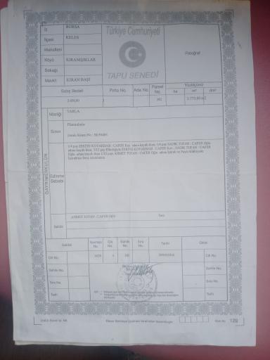 Bursa Keles Satılık Tarla 3775m3 Bursa Keles Satılık Tarla 3775m3
