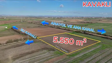 Kırklareli Kavaklı'ya Yakın Harika Konumda Bag Evi İçin Uygun Konuma Sahip 5.500m² Satılık