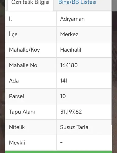 Satılık 31 Dönüm Tarla