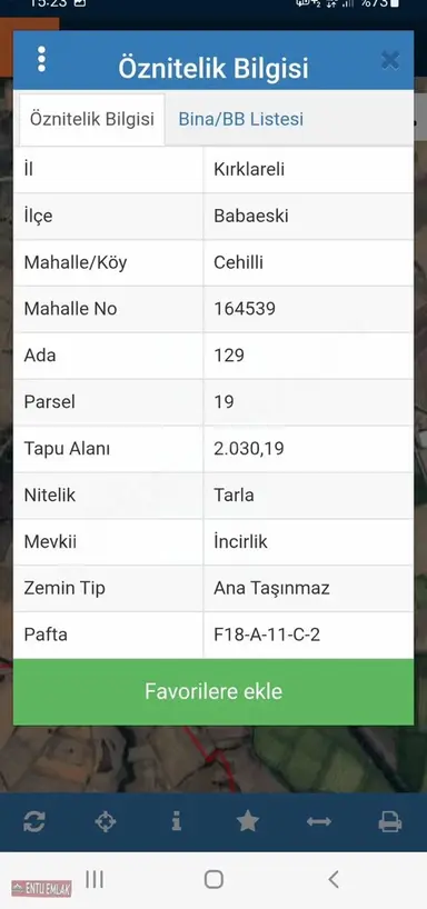 Kırklareli Babaeski Cehilli Köyü 2030 Mt Tarla Kırklareli Babaeski Cehilli Köyü 2030 Mt Tarla