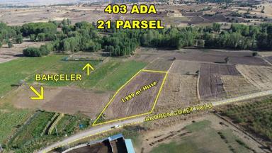 Konya / Akören / Tülce'de 1.999 M² Hisse Tapu Tarım Arazisi