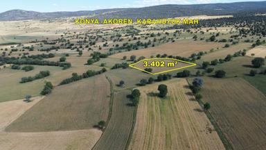 Akören / Karahüyük De 3.402 M² Satılık Kupon Tarla
