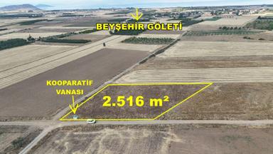 Konya / Beyşehir / Gölyaka 2.516 M² Köşe Parsel Göle Yakın Müstakil Tarla