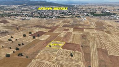 Konya / Akören / Hacılar Mahallesinde 2.981 M² Müstakil Tapulu Tarla