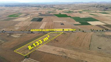 Konya / Akören - Alibeyhüyüğü Yoluna Cephe 8.133 M² Tarla