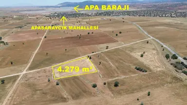 Konya / Çumra / Apasaraycık Mahallesinde 4.279 M² Müstakil Tapulu Tarla