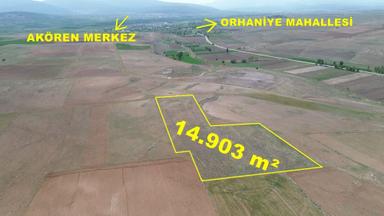 Konya / Akören / Orhaniye 14.903 M² Müstakil Tapulu Tarla