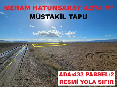 Hatunsaray Ana Yol Yakını 4.274 M² Müstakil Bahçe