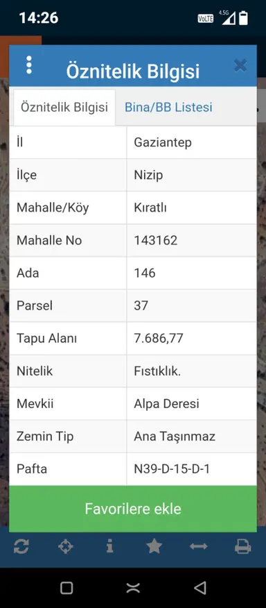 Nizip Kıratlı Köyünde Satılık Fıstıklık