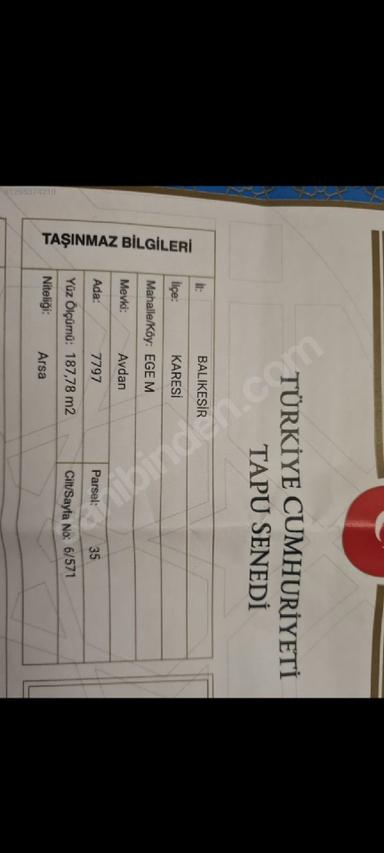 Satılık Arsa Hissesi