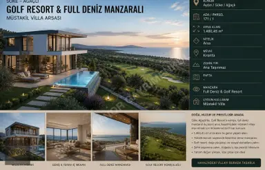 Aydın Söke Ağaçlıda Deniz Manzaralı 1480 M2 İmarlı Satılık Arsa