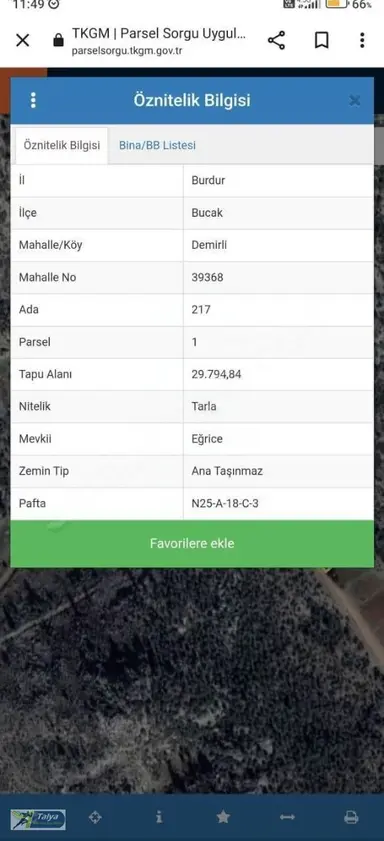 Bucak Demirli De Satılık Tarla Bucak Demirli De Satılık Tarla