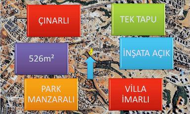 Sarıçam Çınarlı -inşaata Açık- Park Cepheli Satılık Villa Arsası