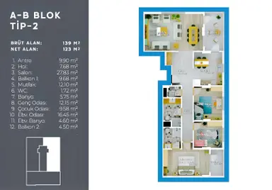 Cumhuriyet Mahallesinde 3+1 Fırsat Satılık Daire