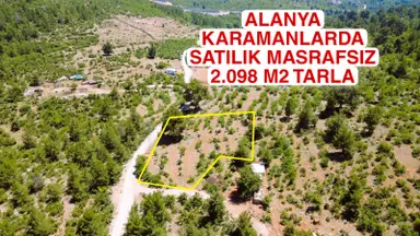 Alanya Karamanlarda Satılık 2.098 M2 Müstakil Tarla Alanya Karamanlarda Satılık 2.098 M2 Müstakil Tarla