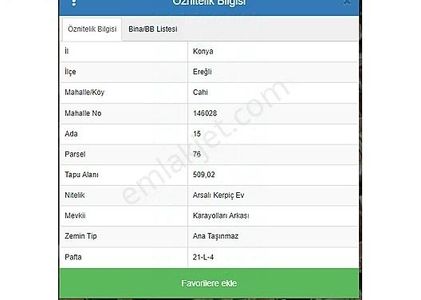 Arsa-Konut İmarlı