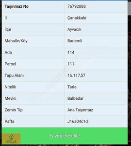 Arsa-Tarla