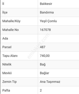 Arsa-Bağ & Bahçe