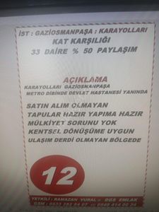 Arsa-Konut İmarlı