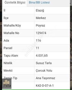 Arsa-Tarla