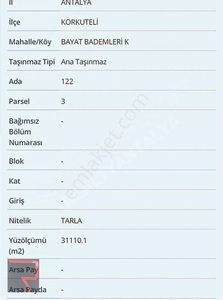 Arsa-Tarla