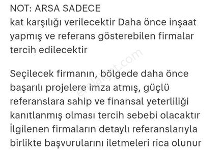 Arsa-Konut İmarlı