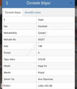 Arsa-Konut İmarlı