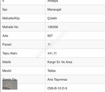 Arsa-Konut İmarlı