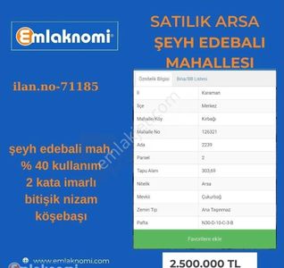 Arsa-Konut İmarlı