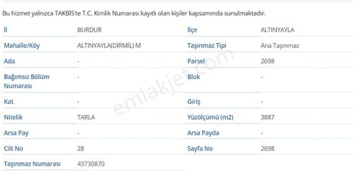 Arsa-Tarla