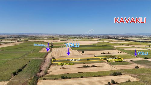 Kırklareli Kavaklı Sulanabilir 2 Parselde Satılık Tamamı 7650 M²