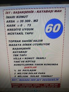 Arsa-Konut İmarlı