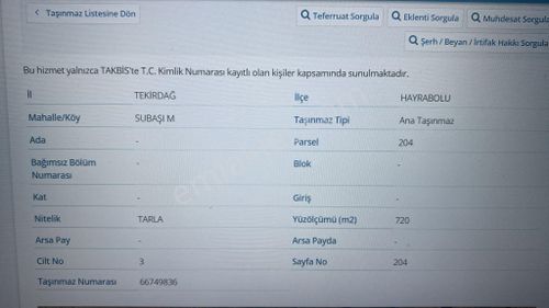 Arsa-Tarla