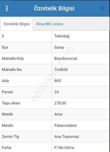 Arsa-Konut İmarlı