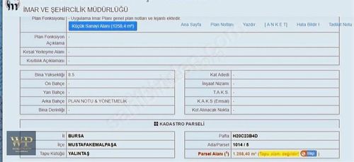 Arsa-Sanayi İmarlı