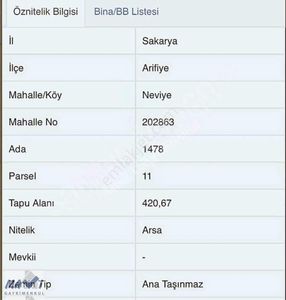 Arsa-Konut İmarlı