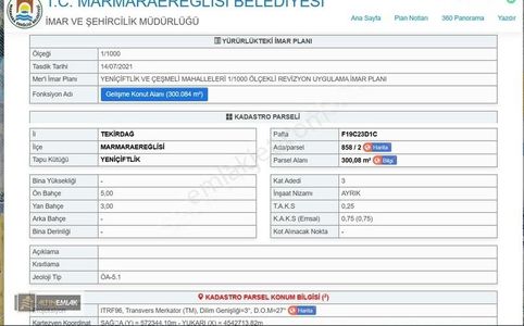 Arsa-Konut İmarlı