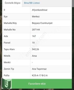 Arsa-Konut İmarlı