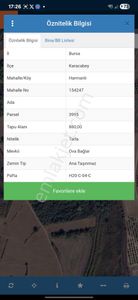 Karacabey Harmanlı'da Tek Tapu 880 M2 Yol Su Var Hobi Bahçesi