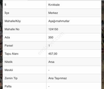Arsa-Konut İmarlı