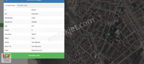 Arsa-Konut İmarlı