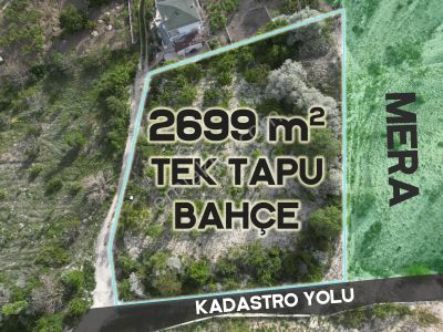 Oğuzlar'dan__yenikayı'da 2699m2 Tek Tapu Bahçe Arazisi