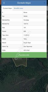 Biensde Nilüfer Korubaşında 11255 M2 Yatırımlık Tarla