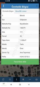 Pi Gayrimenkul'den Bilecik Gölpazarı'nda Acil Satılık Tarla