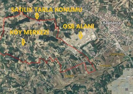 Sakarya Kaynarca Gaziler Satılık Fırsat Yatırımlık Tarla