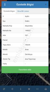 Didim Akyeniköy Yeşiltepe'de 700 M2 Satılık Villa Arsası