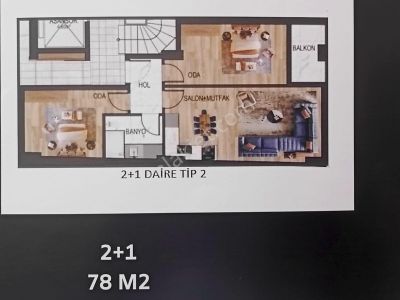 Karşıyaka Bahariye De Satılık 5 Katlı Nın Ara Katın Da Daire K. Mutfak Fiyat.9.600tl