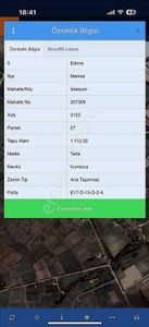 Edirne Merkez İstasyon Mah. Satılık Tarla