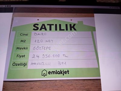 Göztepe Mahallesi 3+1 Havuzlu Satılık Daire