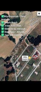 Büyükyoncalı Cumhuriyet Mahallesinde Satılık İmarlı İfrazlı Arsa